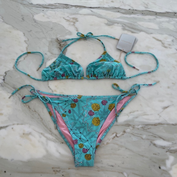 EMILIO PUCCI BLUE PRINT BIKINI SIZE US 10 / IT 44 NWTS! - Picture 9 of 15
